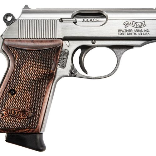 A17 Walther PPK/s 380 ACP Stainless Pistol with Walnut Grips