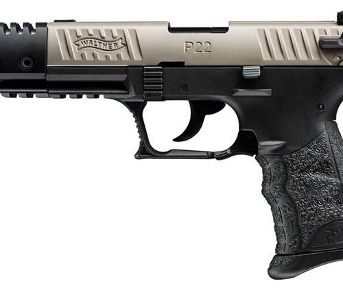 A44 Walther P22 Target Nickel 22LR with Threaded Barrel