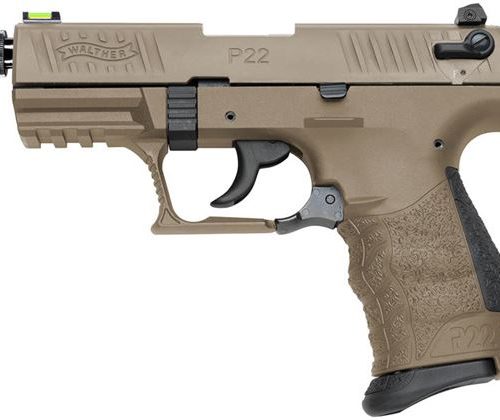 A45 WALTHER P22 22LR FDE THREADED BARREL PISTOL