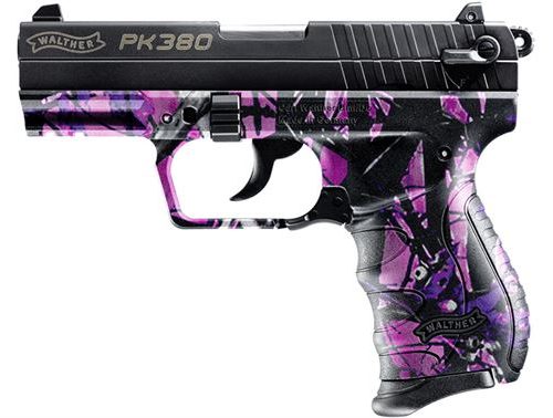 A56 Walther PK380 380 ACP Centerfire Pistol with Muddy Girl Camo Finish