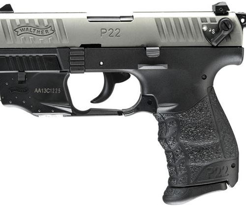 A58 Walther P22 Nickel 22LR Rimfire Pistol with Laser