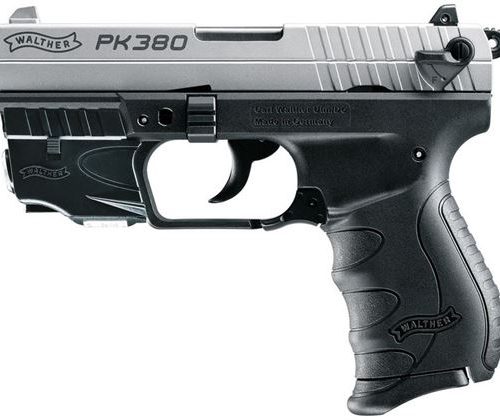 A59 Walther PK380 380 ACP Nickel Carry Conceal Pistol with Laser