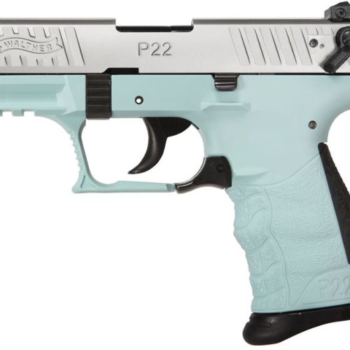 A78 Walther P22 QD 22LR Rimfire Pistol with Angel Blue Frame