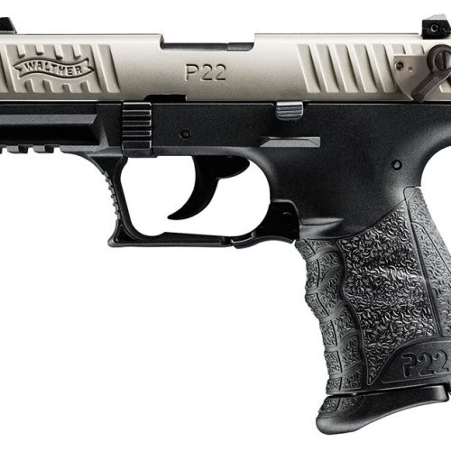 A79 Walther P22 QD 22 LR Rimfire Pistol with Nickel Slide and Decocker